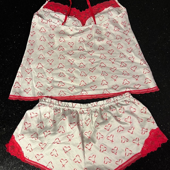 VS Candy Cane Heart Print Women's Sleepwear Set - Picture 4 of 4